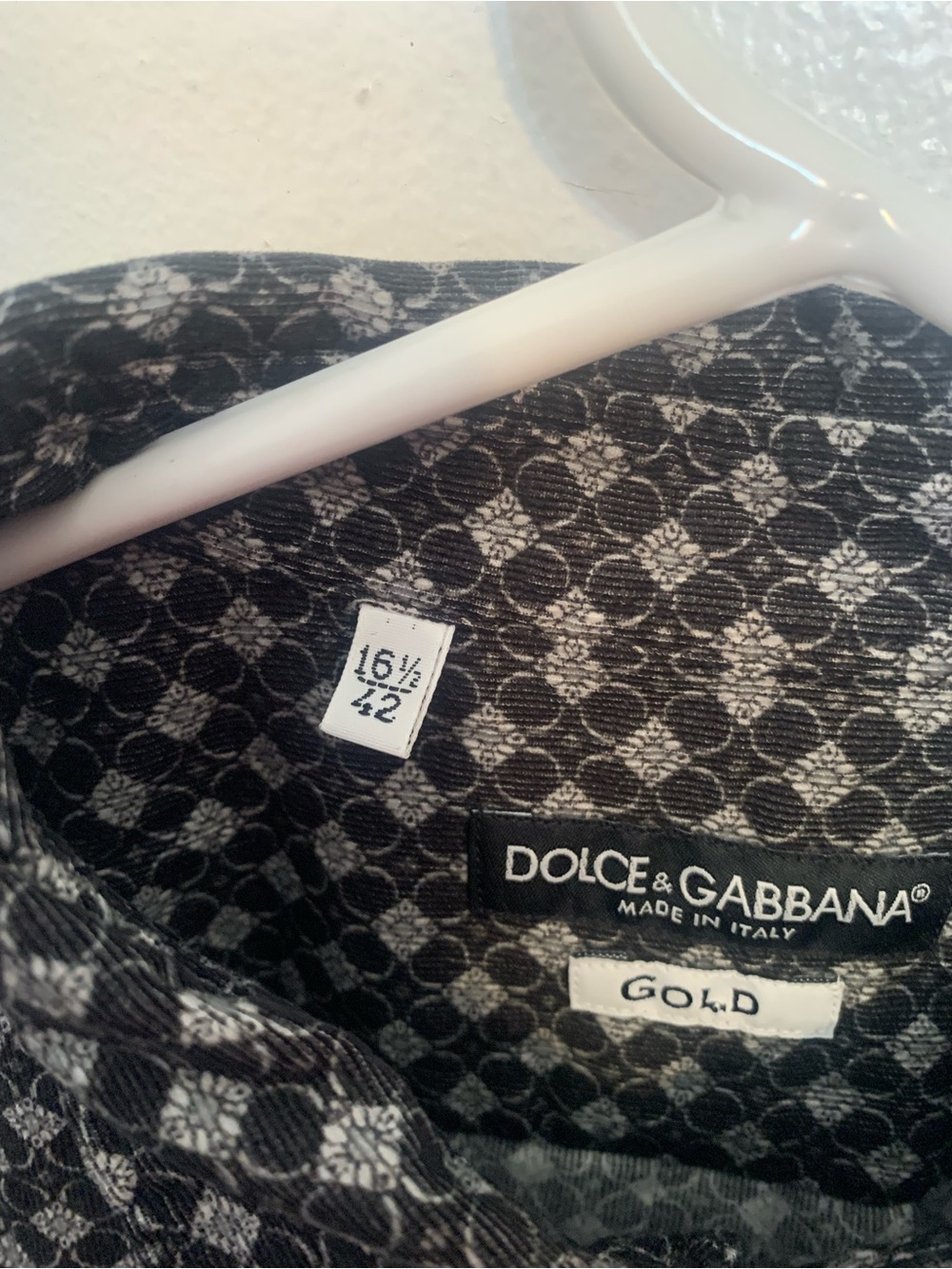 Dolce & Gabbana Black & White Geometric Shirt